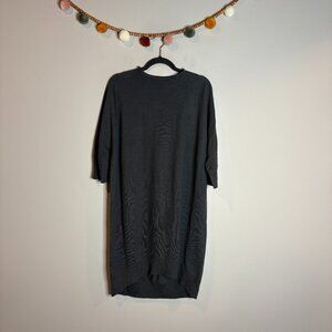 COS grey wool roll neck cocoon sweater dress